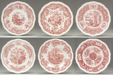 Archive Collection Cranberry (Set of 6) Dinner Plates (Regency,1,4,10,14,18,19
