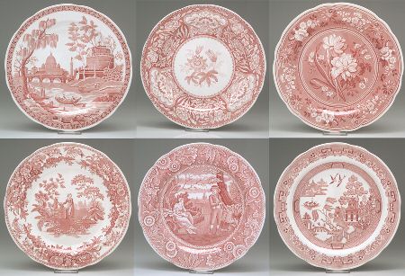 Archive Collection Cranberry (Set of 6) Dinner Plates (Georgian, 23-5, 24-1)