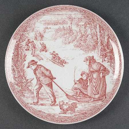 Archive Collection Cranberry Dessert Luncheon Plate