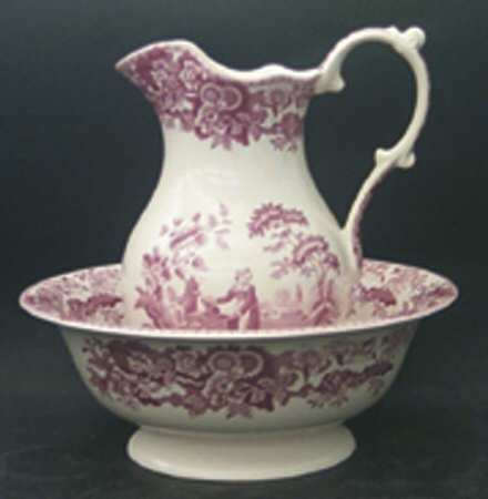 Archive Collection Cranberry 40 Oz Pitcher and Bowl Set