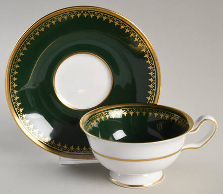 Ashdown Leather Green Footed Cup & Saucer Set by Spode