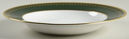 Ashdown Leather Green Rim Soup Bowl