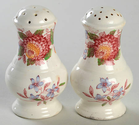 Aster Red (Gadroon) Salt & Pepper Set