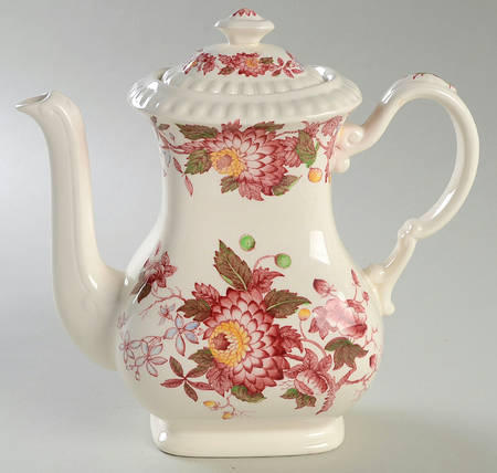 Aster Red (Gadroon) Coffee Pot & Lid