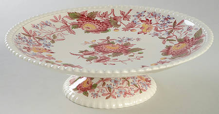 Aster Red (Gadroon) Round Compote (Height X Width)