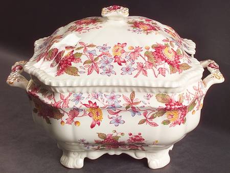 Aster Red (Gadroon) Tureen &  Lid