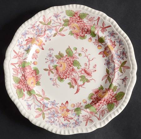 Aster Red (Gadroon) Luncheon Plate