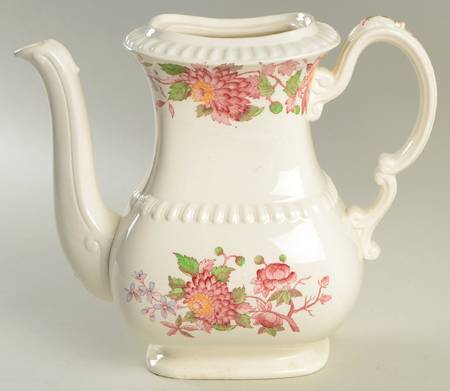Aster Red (Gadroon) Coffee Pot No Lid
