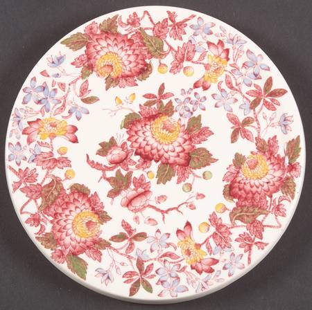 Aster Red (Gadroon) Tea Tile