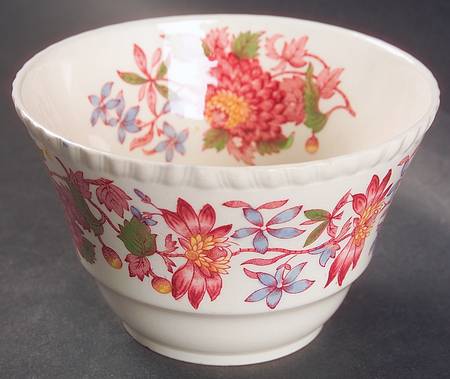 Aster Red (Gadroon) Open Sugar Bowl