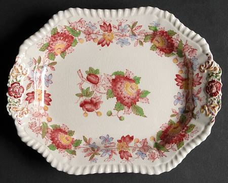 Aster Red (Gadroon) Underplate for Sauce Boat