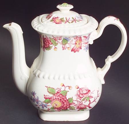 Aster Red (Gadroon) Mini Coffee Pot & Lid