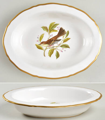 Audubon Birds 9" Oval Vegetable Bowl