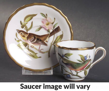 Audubon Birds Flat Demitasse Cup & Saucer Set