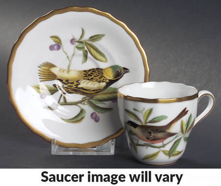 Audubon Birds Flat Demitasse Cup & Saucer Set