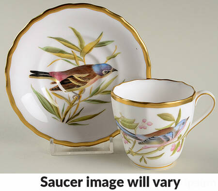 Audubon Birds Flat Demitasse Cup & Saucer Set