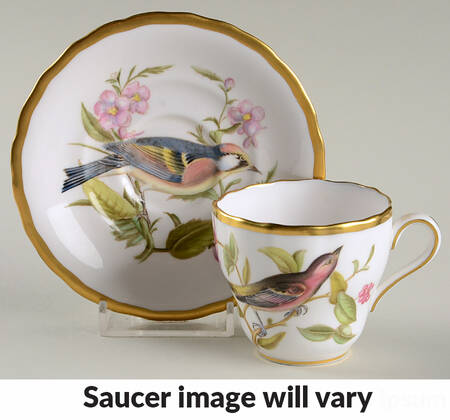 Audubon Birds Flat Demitasse Cup & Saucer Set