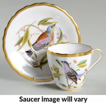 Audubon Birds Flat Demitasse Cup & Saucer Set