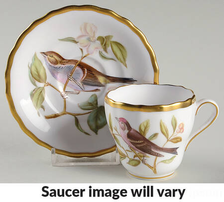 Audubon Birds Flat Demitasse Cup & Saucer Set