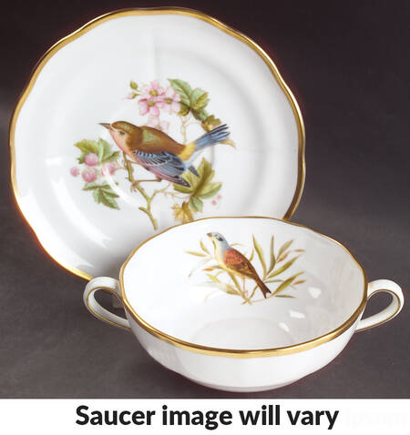 Audubon Birds Flat Cream Soup Bowl & Saucer Set