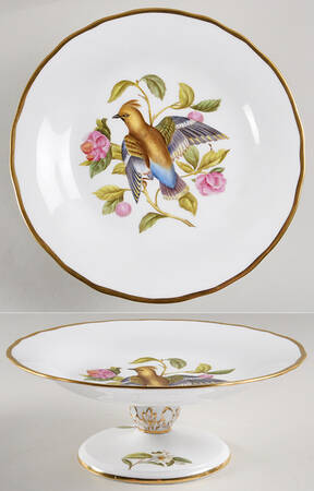 Audubon Birds Round Compote (Height X Width)