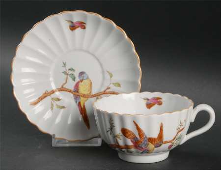 Aviary Birds Footed Cup & Saucer Set