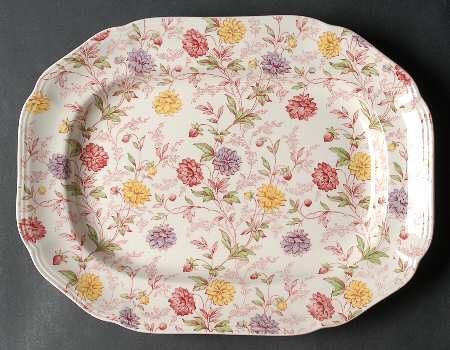 Bachelor's Button 12" Oval Serving Platter