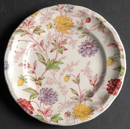 Bachelor's Button Bread & Butter Plate