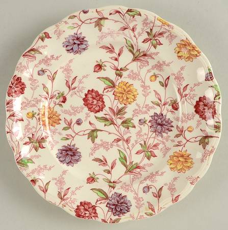 Bachelor's Button Salad Plate