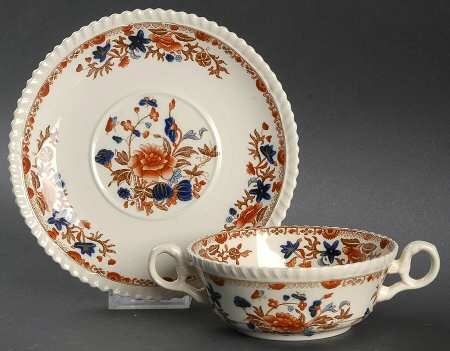 Bang Up Flat Cream Soup Bowl & Saucer Set