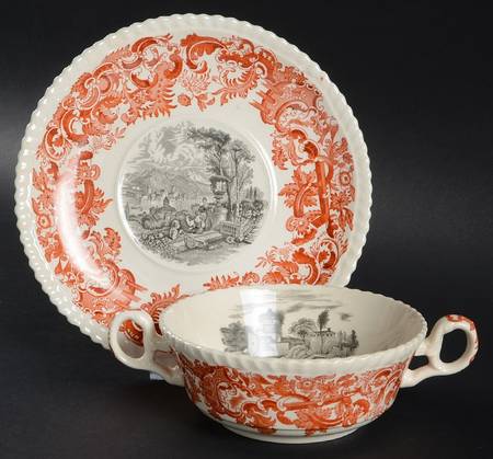 Beverley Flat Cream Soup Bowl & Saucer Set