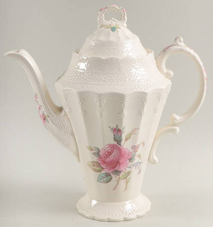 Billingsley Rose Pink (Old Backstamp) Coffee Pot & Lid