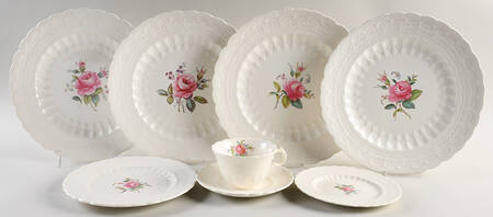 Billingsley Rose Pink (Old Backstamp) 40 Piece Estate Set