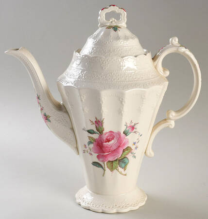Billingsley Rose Pink (Old Backstamp) Coffee Pot & Lid