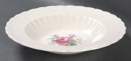 Billingsley Rose Pink (Old Backstamp) Large Rim Soup Bowl
