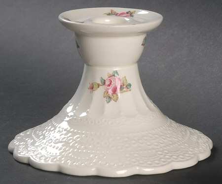Billingsley Rose Pink (Old Backstamp) Single Light Candlestick