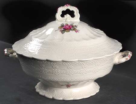 Billingsley Rose Pink (Old Backstamp) Round Covered Vegetable