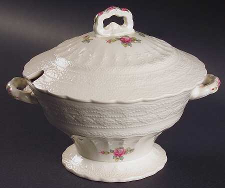 Billingsley Rose Pink (Old Backstamp) Sauce Boat & Lid