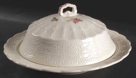 Billingsley Rose Pink (Old Backstamp) Muffin Dish & Lid
