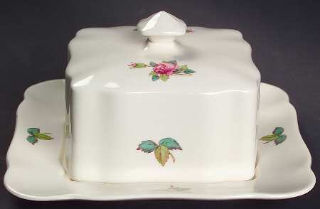 Billingsley Rose Pink (Old Backstamp) Square Covered Butter