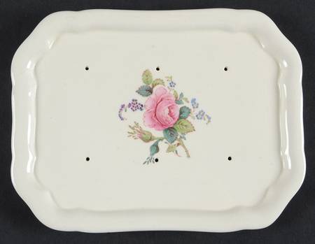 Billingsley Rose Pink (Old Backstamp) Cheese Dish with Lid, Base Only (Wedge)