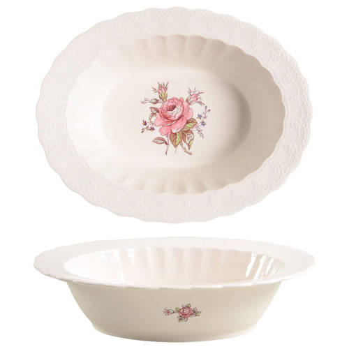 Billingsley Rose Pink (New Backstamp) 10" Oval Vegetable Bowl