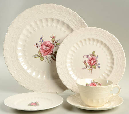 Billingsley Rose Pink (New Backstamp) 40 Piece Estate Set