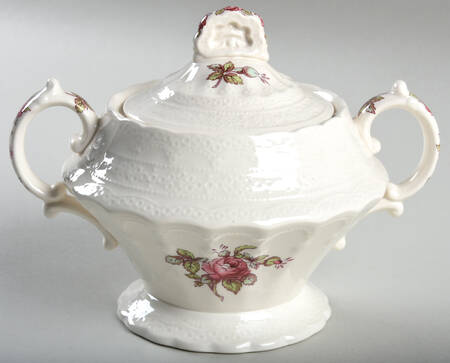 Billingsley Rose Pink (New Backstamp) Sugar Bowl & Lid