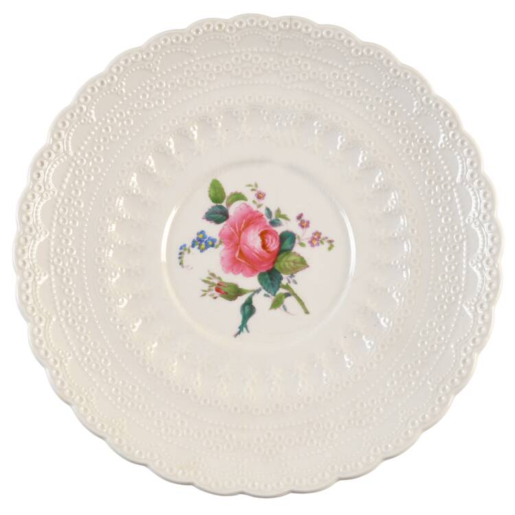 Billingsley Rose Pink (New Backstamp) Saucer for Cream Soup Bowl