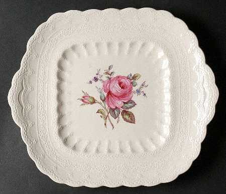 Billingsley Rose Pink (New Backstamp) Square Cake Plate