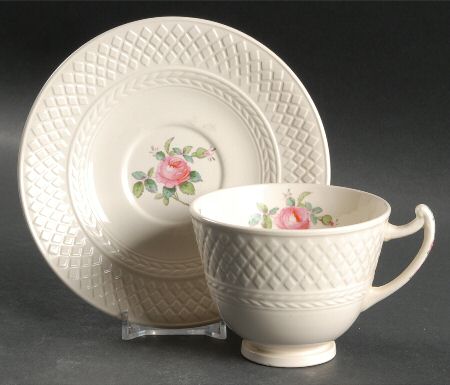 Billingsley Rose Pink (Mansard) Footed Cup & Saucer Set