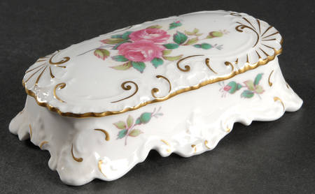 Billingsley Rose Spray Cigarette Box & Lid