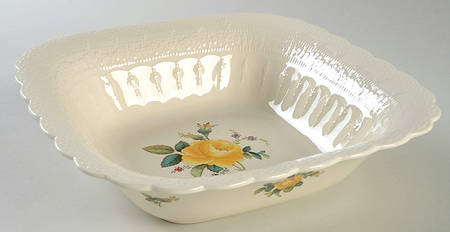 Billingsley Rose Yellow (Jewel) 9" Square Vegetable Bowl