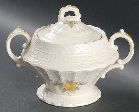 Billingsley Rose Yellow (Jewel) Sugar Bowl & Lid